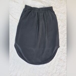 Women's Black MADEWELL silk skirt with pockets and elastic waistband Size XS/S